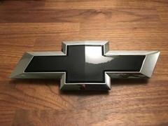 CJ 2 Silverado Gloss Black Universal Chevy Bowtie Sticker Emblem