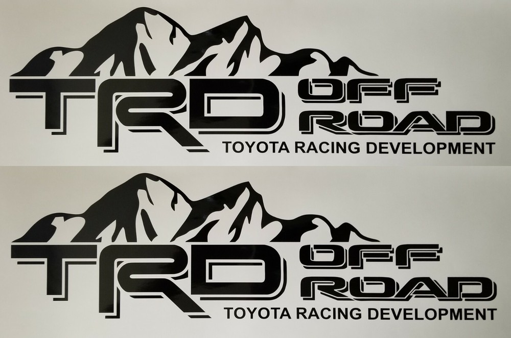 2 TRD OFF ROAD TOYOTA RACING DEVELOPMENT TACOMA TUNDRA TRUCK 4X4 DECAL STICKER