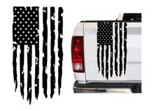 Distressed American Flag Truck Tailgate Vinyl Decal USA Sticker fits most Trucks