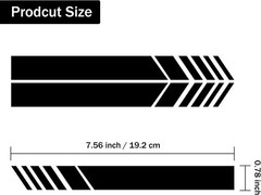 4-Pack Water-Resistant Car Mirror Stickers – Stylish Reflective Accents in Black
