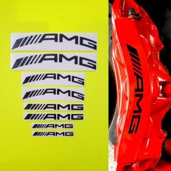 AMG COMBO Decals Curve & Straight Brake Calipers HIGH TEMP Sticker Set of 8