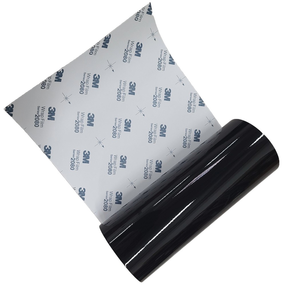 12″ x 72″ – 2 ROLLS – 3M 2080 Wrap Gloss Black G12 Vinyl Car Wrap Sticker Film