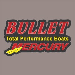 Bullet Boats red and yellow Carpet Graphic Decal Sticker for Fishing Bass Boats