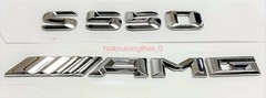 #1 S550+AMG CHROME FIT REAR TRUNK EMBLEM BADGE NAMEPLATE DECAL NUMBERS