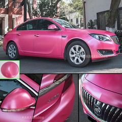 Full Car Wrap Pink Pearl Metal Satin Chrome Glitter Vinyl Sticker 50FT x 5FT US