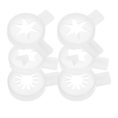 6pcs Ice Cream Maker Nozzle Set Decorative Soft Serve Machine Attachments for