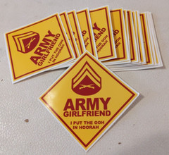 U.S. Army Veterans Army Girlfriend Sticker Decal 3 1/4″ X 3 1/4″ Pack of 17