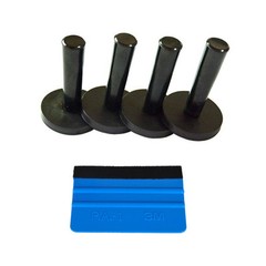 5 Auto Window Tinting Application Tools, Magnet Gripper & 4″ Suede Felt Squeegee