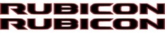 Rubicon Hood Letter Decal Set – Black with Red Outline