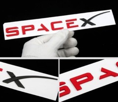 3D Space X Rear Trunk Body Badge Letter Emblem Decal Sticker For Model S 3 X Y