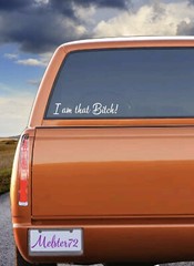 Vinyl Decal I Am That B*tch Vinyl White Fun Laptop Car Truck Gift