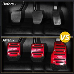Universal Red Non-Slip Automatic Gas Brake Foot Pedal Pad Cover Accessories A