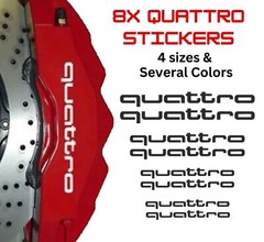 8x Audi Quattro Brake Caliper Decal Stickers / Car Decals / Car Stickers
