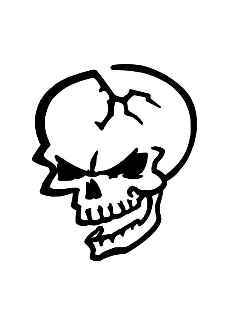 Skeleton Skull Decal sticker, Vinyl Decal Diecut 4.5×6 Inches!