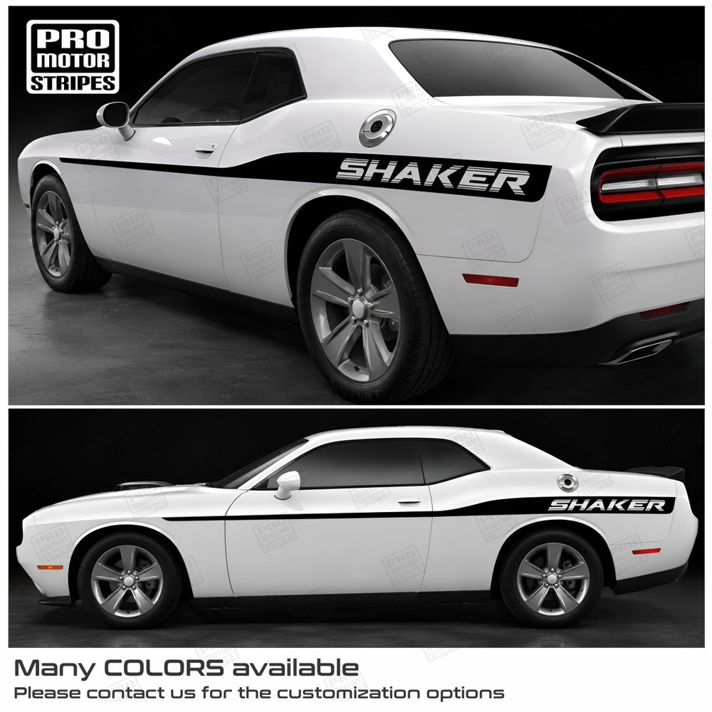 Dodge Challenger 2008-2023 Shaker Rear Quarter Side Stripe Decals (Choose Color)