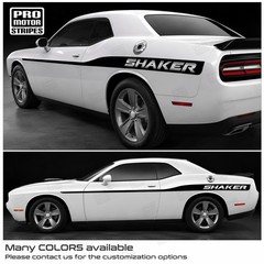 Dodge Challenger 2008-2023 Shaker Rear Quarter Side Stripe Decals (Choose Color)