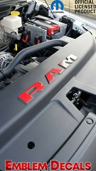 Ram 1500 5.7L V8 DT RAD SHROUD Decal Overlay Decal 2019 2020 2021 2022 2023 2024