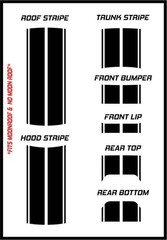 Dual 10″ Racing Stripes with Pins Self Healing Vinyl fits Dodge Charger 2011 to