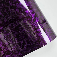 Car Carbon Fiber Film Glossy Forged Carbon Fiber Vinyl Foil Wrap Glossy Purple