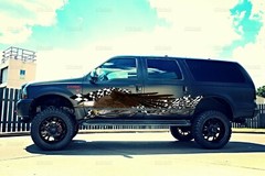 3D Bold eagle Car Wrap, Blade Car Vinyl, Racing flag Car 3D Graphics
