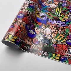 Car Bomb Wrap Sheet Decals Cartoon JDM Graffiti Vinyl Self-adhesive DIY Stickers