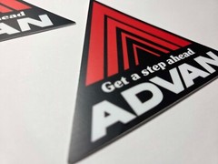 2x Advan Racing Yokohama Triangle Sticker decal NSX s2000 Type R DC2 EK9 EG6 JDM