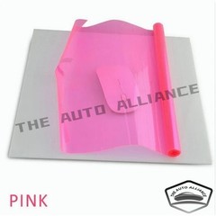 12×78 Headlight Taillamp Gloss Transparent Pink Len Vinyl Protection Wrap Film