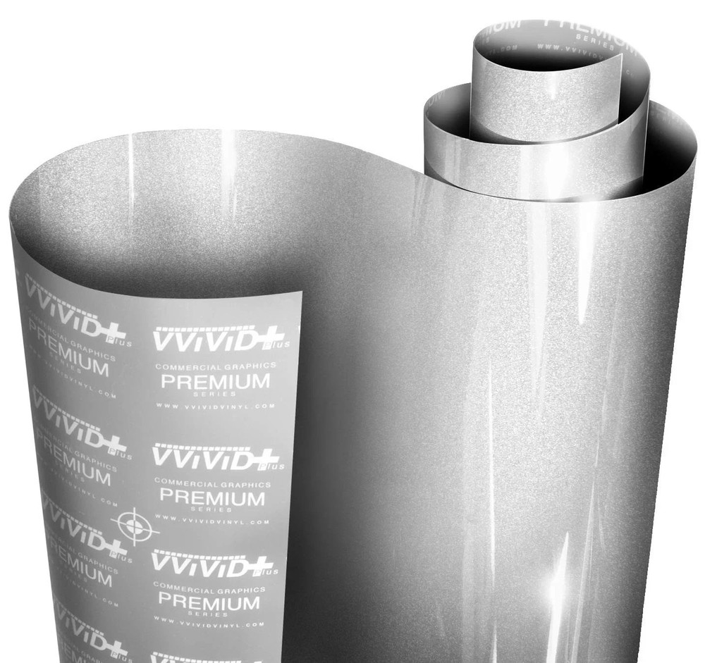 Ultra Gloss Silver Metallic Vinyl Car Wrap Premium 3ft x 5ft,
