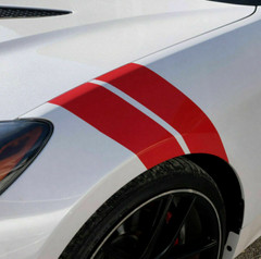 Matte Black Racing Car Bumper Hood Stripe Decal Auto Vinyl Side Fender Stickers