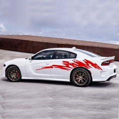 Decal for Dodge Charger Door Side Stripe Splash Design Vinyl Graphics Sticker