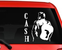 Johnny Cash nice silhouette car truck laptop window decal sticker 6 inches white