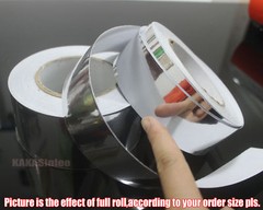 Multi-function Glossy Silver Mirror Chrome Vinyl Tape Wrap Sticker 1.2″ Wide CF