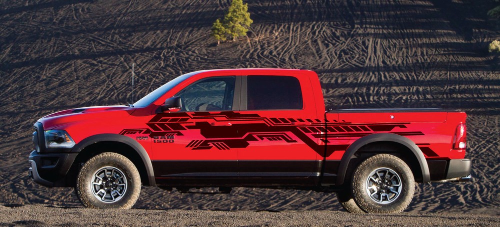Technical Square Modern Graphic Stripe Decal Vinyl Car Truck Vehicle SUV Pickup