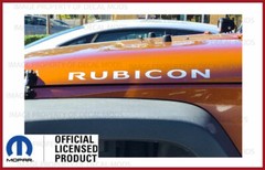 2x Jeep Wrangler RUBICON Hood Decals Stickers JK 2007-2018 Silver Metallic SJ4T6