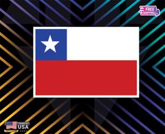 CHILE BANDERA CHILEAN USA LAPTOP USA STICKER, DECAL, 5YR VINYL, FREE GIFT CAR