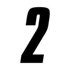6 inch tall Black Race Number 2 racing numbers decals KTM SX SFX 250 125 450 RC8