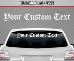#1023 Custom Text Letters Personalized Decal Sticker Vinyl Windshield Window Car