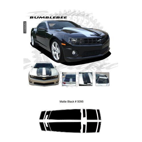Chevrolet Camaro Convertible 2011-2013 Bumble Bee Style Stripes – Matte Black