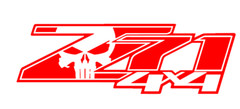 Fits Chevrolet Silverado Z71 Punisher Vinyl Decal Punisher Off Road 4×4 – Pair