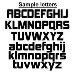 YOUR TEXT Vinyl Decal Sticker Car Window NAME Personalized Lettering Square Bold
