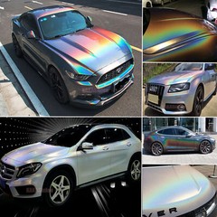 Air Free Car Rainbow Mirror Chrome Chameleon Pearl Gloss Vinyl Wrap Sticker HDUS