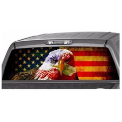 Fit For Dodge Ram 1500 Car Rear Window Sticker USA American Flag Graphics Decals