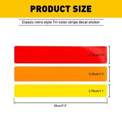 Tri-Color Stripe Decal Sticker For Toyota Tacoma Tundra 4Runner FJ Cruiser RAV4