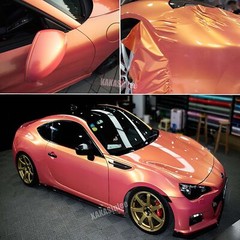50FT x 5FT Full Car Wrap Chameleon Coral Metal Chrome Vinyl Sticker Gold Pink US