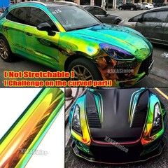 Magic Gold GN Car Rainbow Mirror Chrome Vinyl Wrap Metal Sticker 30FT x 4.4FT US