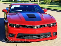 2014-2015 Camaro SS RS Vinyl Graphic Racing Wide Hood Rally OE Stripes Decals 3M