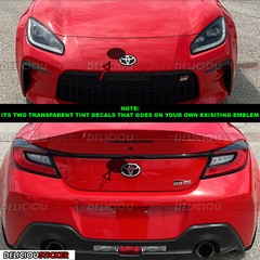 For 2022-24 Gr86 Smoke PreCut Vinyl Tint Overlay Ppf Decal for Front Rear Emblem