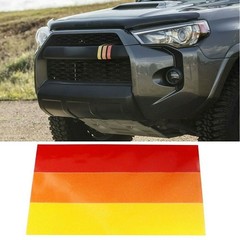 7.9In Classic Retro Style Tri-Color Stripe Decal Sticker Exterior Interio N