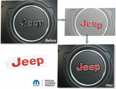 JEEP Steering Wheel Overlay Decal fits 2018-2023 Jeep Wrangler (JL/JLU)