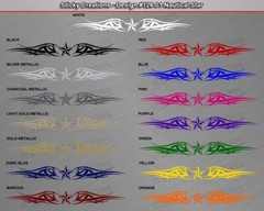 126-01 NAUTICAL STAR Windshield Decal Window Sticker Vinyl Graphic Tribal Star